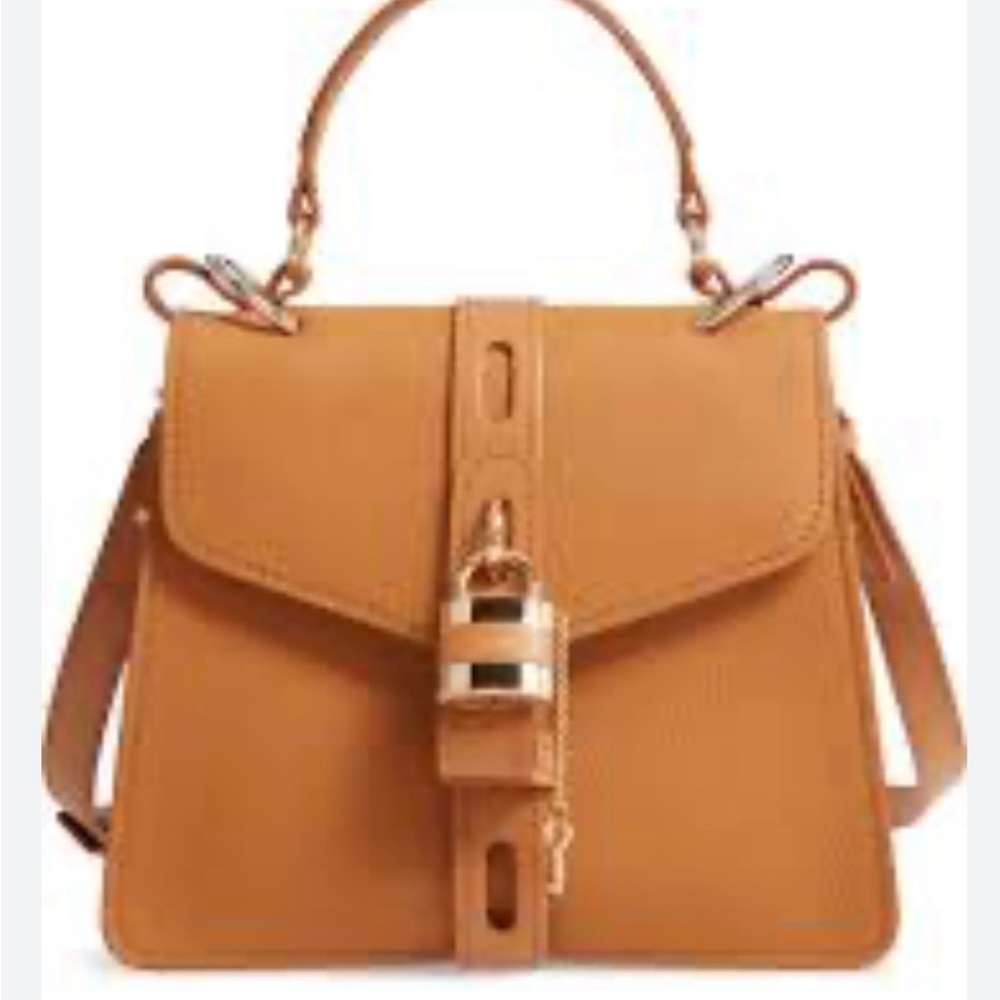 Chloe Caramel Leather Aby Calfskin Shoulder Bag